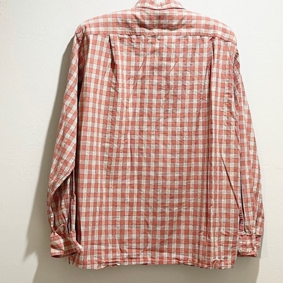 Vintage POLO RALPH LAUREN SPORTSMAN Men’s Orange Plaid Button Down Shirt Size L - Picture 2 of 8